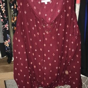 Cold shoulder long sleeve